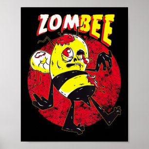 Nice Beekeeping Zombie Honeybee Zombee Beekeeper Poster