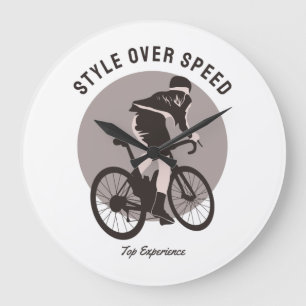 Nice Bicycle Design - Style Over Speed Große Wanduhr