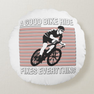 Nice Bike Rider Design - Eine gute Rad-Ride-Korrek Rundes Kissen