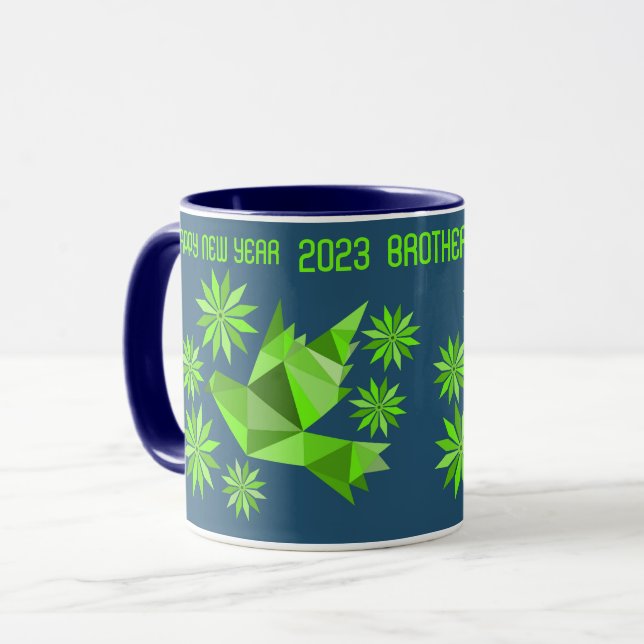 NICE BIRD TASSE NEUJAHR ALS GESCHENK FÜR BROTHER 2 (Vorderseite Links)