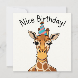 Nice Birthday Card - Giraffe Edition Karte