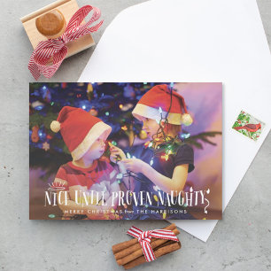 Nice bis Proven Naughty Funny Holiday Card Feiertagskarte