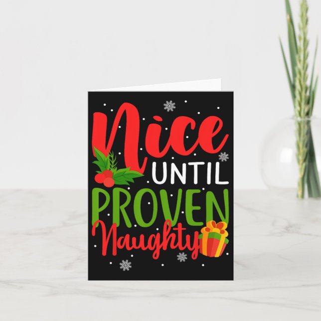 Nice bis Proven Naughty Karte (Vorderseite)