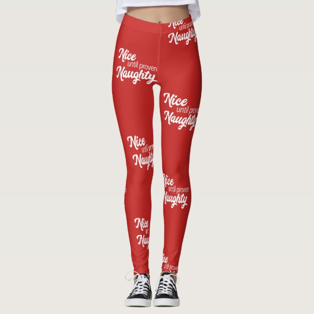 Nice bis Proven Naughty Leggings (rot) (Vorderseite)