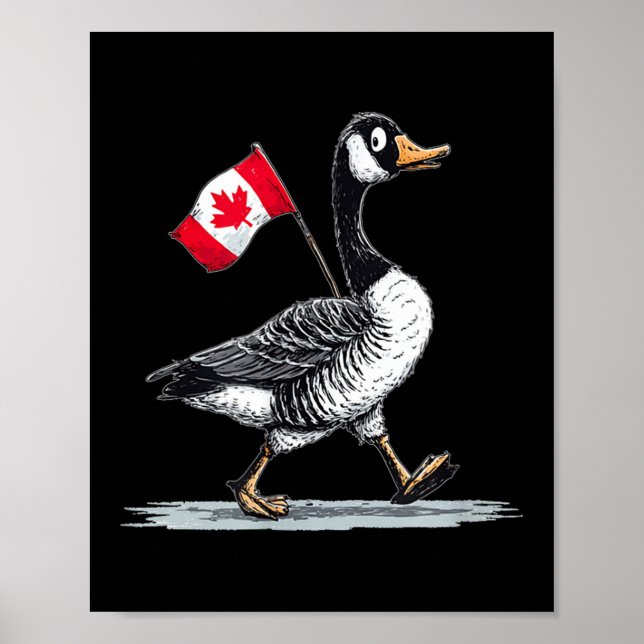 Nice Canada Animal Look mit Cooler Gans Poster (Vorne)