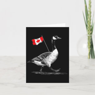 Nice Canada Animal mit Fahne für Gänseliebhaber Karte