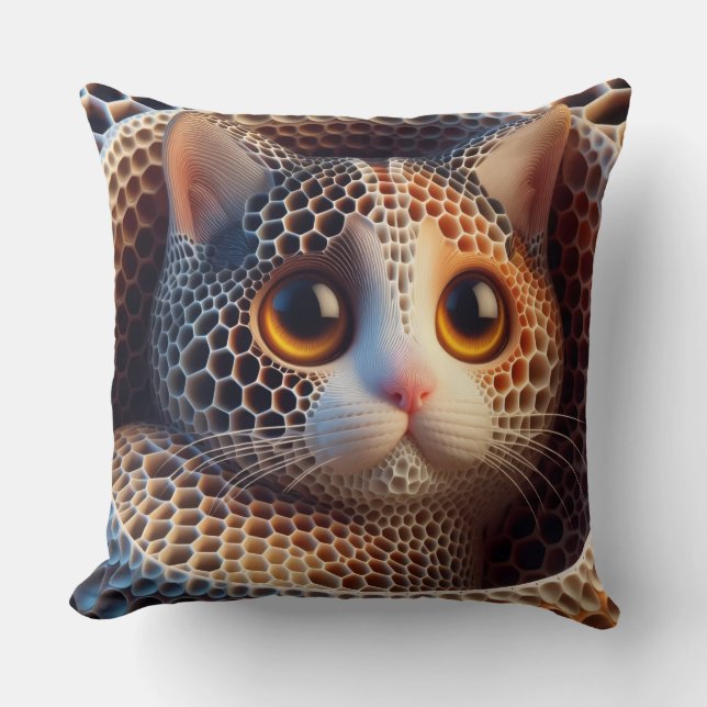 Nice CatThrow Pillow Kissen (Vorderseite)