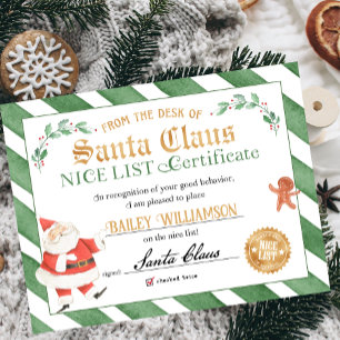 Nice Certificate Approved Santa Claus Poster