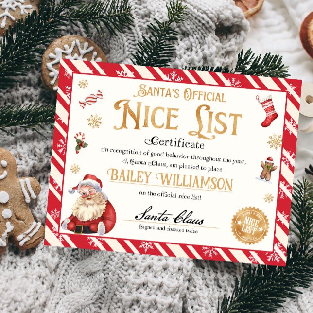 Nice Certificate Approved Santa Claus Poster (Von Creator hochgeladen)