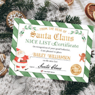 Nice Certificate from Santa Siegel of Approval Einladung