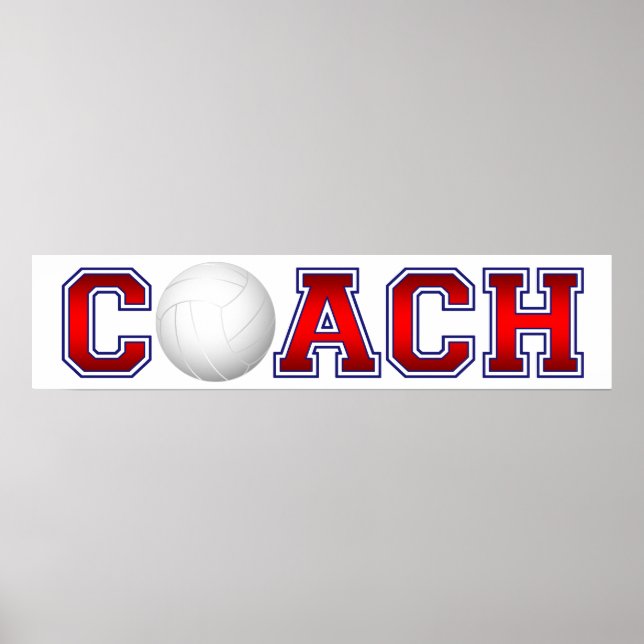 Nice Coach Volleyball Insignien 1 Poster (Vorne)