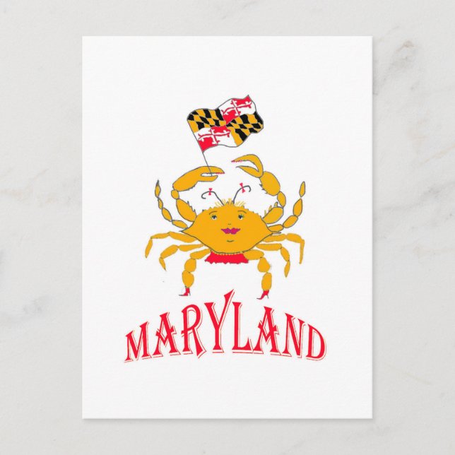 Nice crab in Maryland Postkarte (Vorderseite)