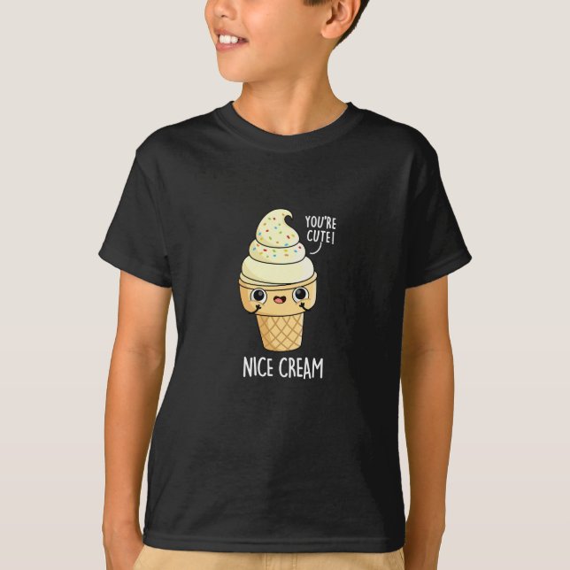 Nice Cream Funny Ice Cream Pub Dark BG T-Shirt (Vorderseite)