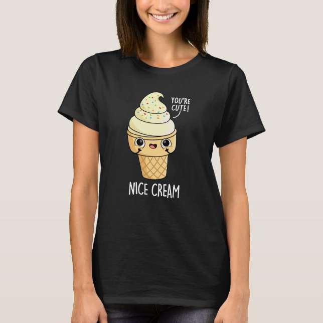Nice Cream Funny Ice Cream Pub Dark BG T-Shirt (Vorderseite)