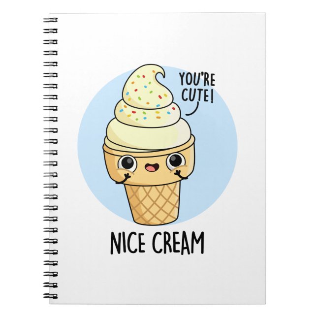 Nice Cream Funny Ice Cream Pub Notizblock (Vorderseite)