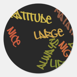 Nice Day Better Night Life Grosses Geschenk Rundau Runder Aufkleber