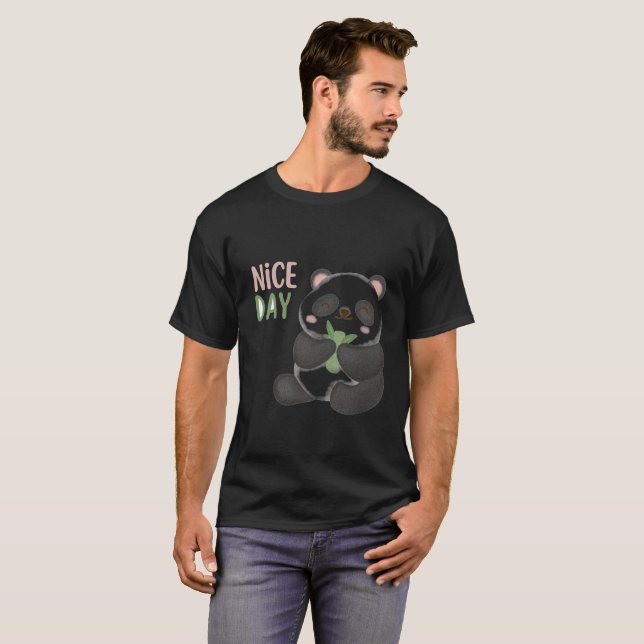 Nice Day Cool Hund & Bear Lover T - Shirt (Vorne ganz)