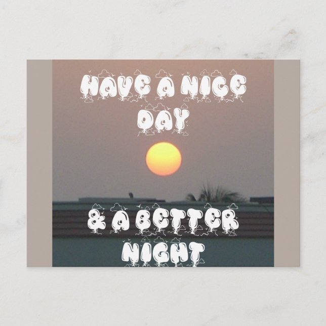 Nice Day Customizing-Produkt Postkarte (Vorderseite)