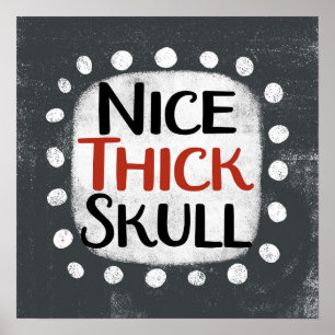 Nice dick Skull Poster Wall Art