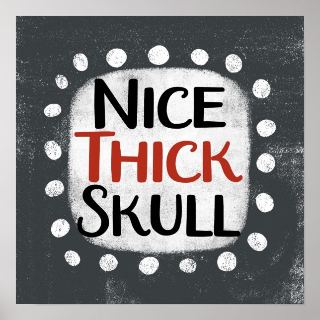 Nice dick Skull Poster Wall Art (Vorne)