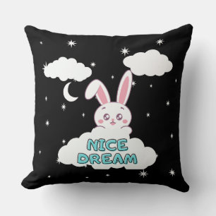 Nice Dream Bunny - Night Sky Throw Kissen