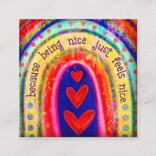 Nice Feels Nice~ Inspirivity Güte Cards sein Quadratische Visitenkarte