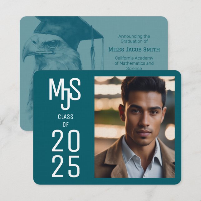 Nice Foto Abschluss Einladung (Vorne/Hinten)