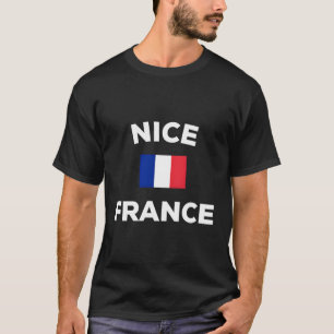 Nice France französische Flagge Tourist Souvenir C T-Shirt