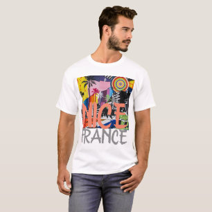 Nice France, Graffiti Mural Shirt, Men 2 T-Shirt