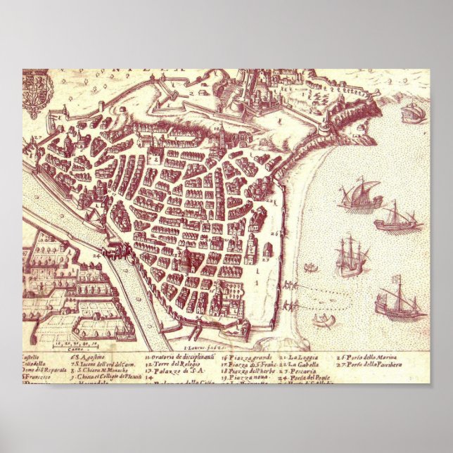 Nice France Map Poster (Vorne)