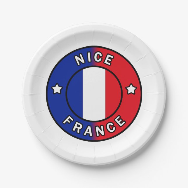 Nice France Pappteller (Vorderseite)