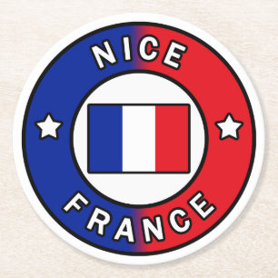 Nice France Runder Pappuntersetzer
