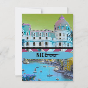 Nice France Travel Postcard, Nice Postcard, Nice F Postkarte
