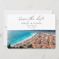 Nice France Wedding Destination Save the Date