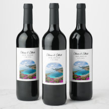 Nice France Wedding Wine Label