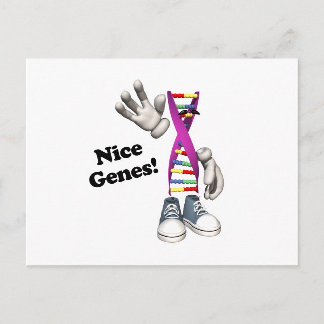 Nice Genes Funny DNA Postkarte (Vorderseite)