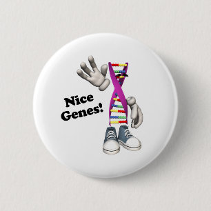 Nice Genes Funny DNA Strip Charakter Button