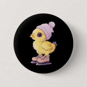 Nice Ice Skaten Chicken Outfit for Winter Sport L Button