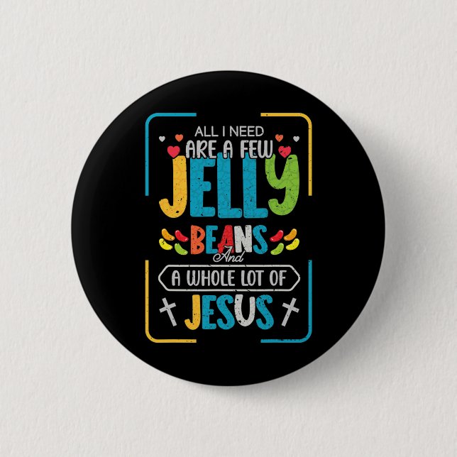 Nice Jesus Teen Fun Christlich Jelly Bean Candy Lo Button (Vorderseite)