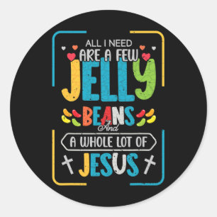 Nice Jesus Teen Fun Christlich Jelly Bean Candy Lo Runder Aufkleber