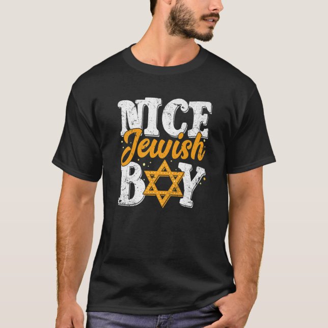 Nice Jewish Boy Ugly Hanukkah Sweater Chanukah Jud T-Shirt (Vorderseite)
