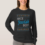 Nice Jewish Boy Ugly Hanukkah Sweater Chanukah Jud T-Shirt<br><div class="desc">Schöner jüdischer Junge Ugly Hanukkah Sweater Chanukah Jude Kinder 1.</div>