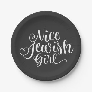 Nice Jewish Girl Hanukkah Jew Funny Pappteller