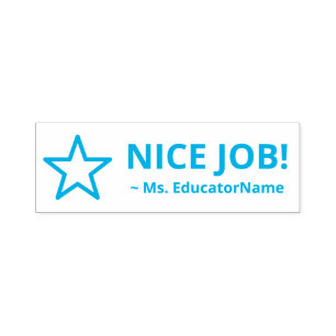 "NICE JOB!" Briefmarke eines Assistenten für Gummi Permastempel