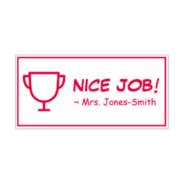 "NICE JOB!" Briefmarke zu Gummi Permastempel