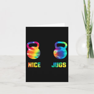 Nice Jugs Funny Kettlebell Breast Gym Spaß Krawatt Karte