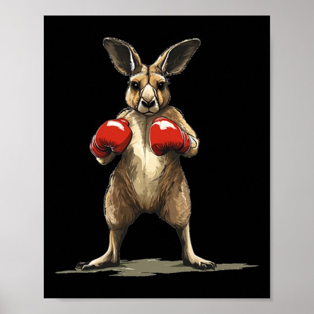 Nice Kangaroo Kämpfer für ein Unglaublich witzig K Poster (Vorne)