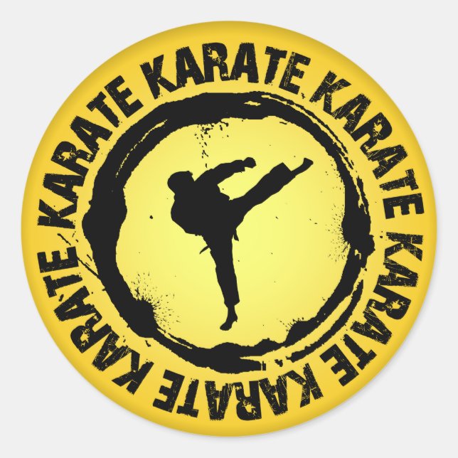 Nice Karate Siegel Runder Aufkleber (Vorderseite)