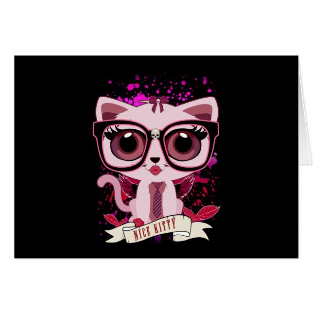 Nice Kitty - Black & PInk (Vorderseite (Horizontal))