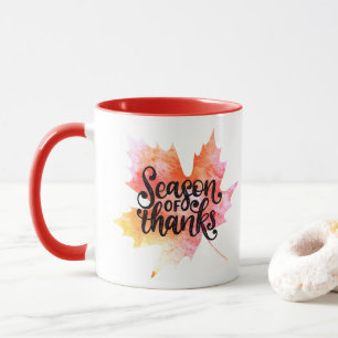 Nice Leaf Herbstsaison - Danke Tasse